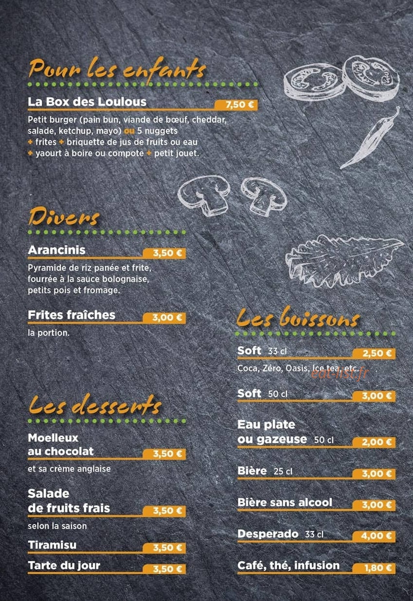 Burgerine's — carte page 3