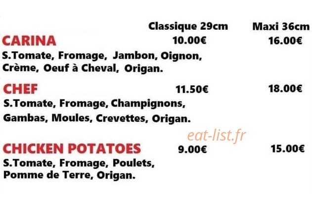 Pizzeria Pippo — carte page 2