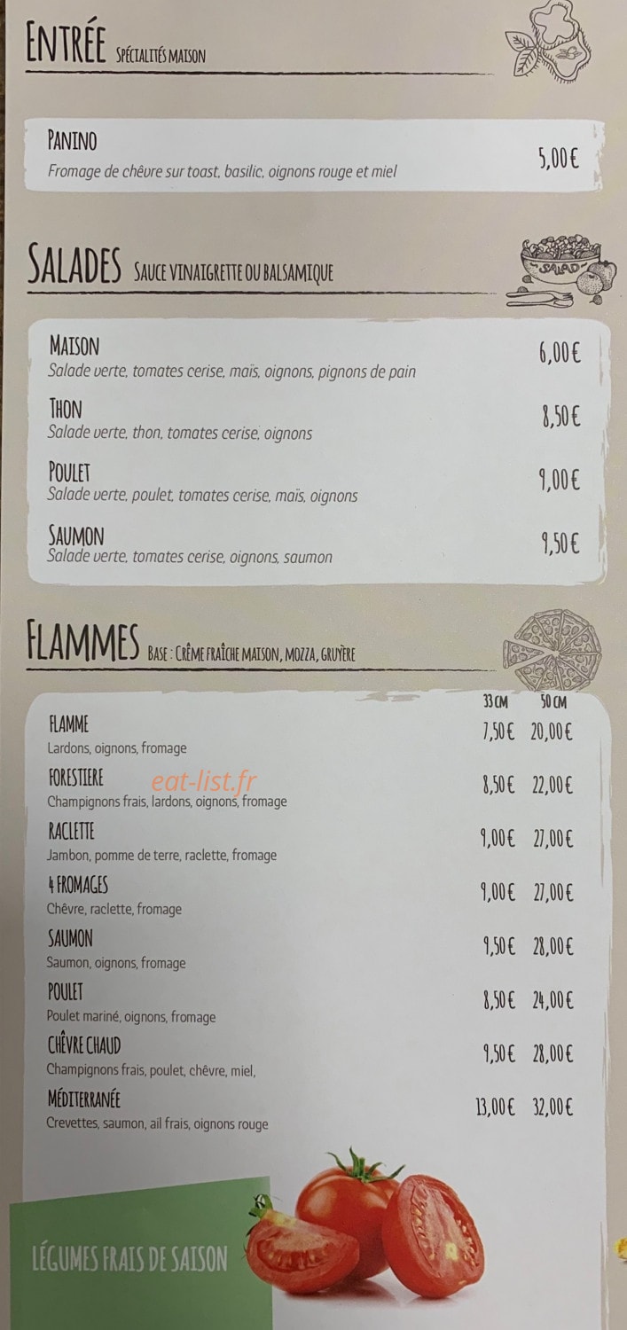 Casa Pizza — carte page 1