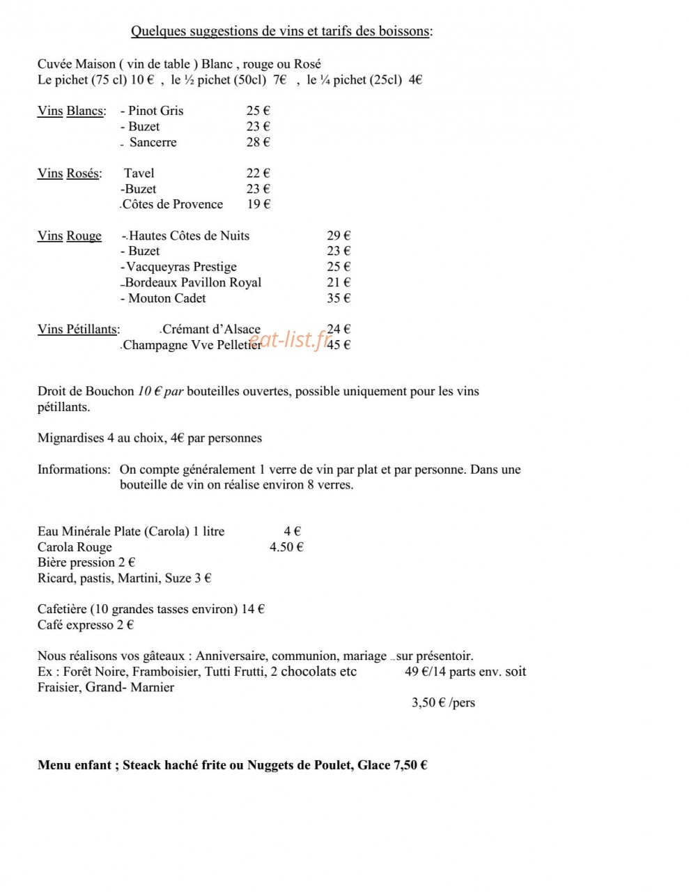 A La Rose — carte page 6