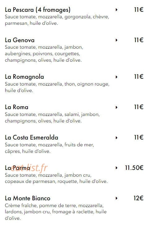 Autentica Pizza — carte page 3