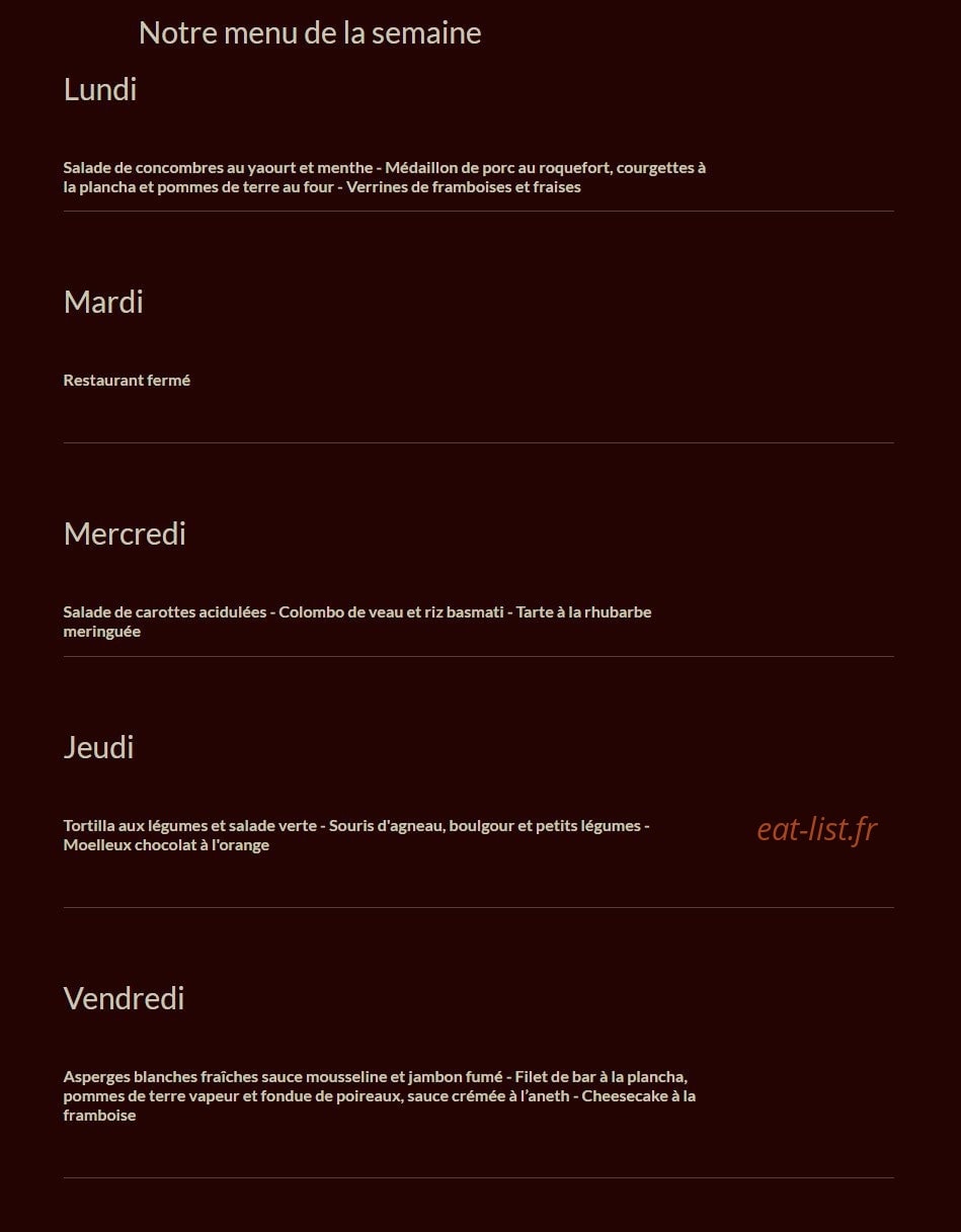 Le Bistrot du Caviste — carte page 1