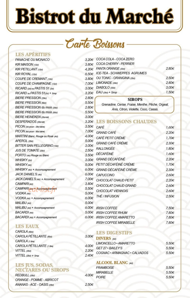 Bistrot Du Marché — carte page 4