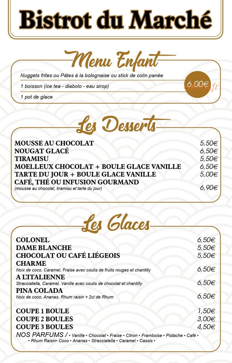 Bistrot Du Marché — carte page 3