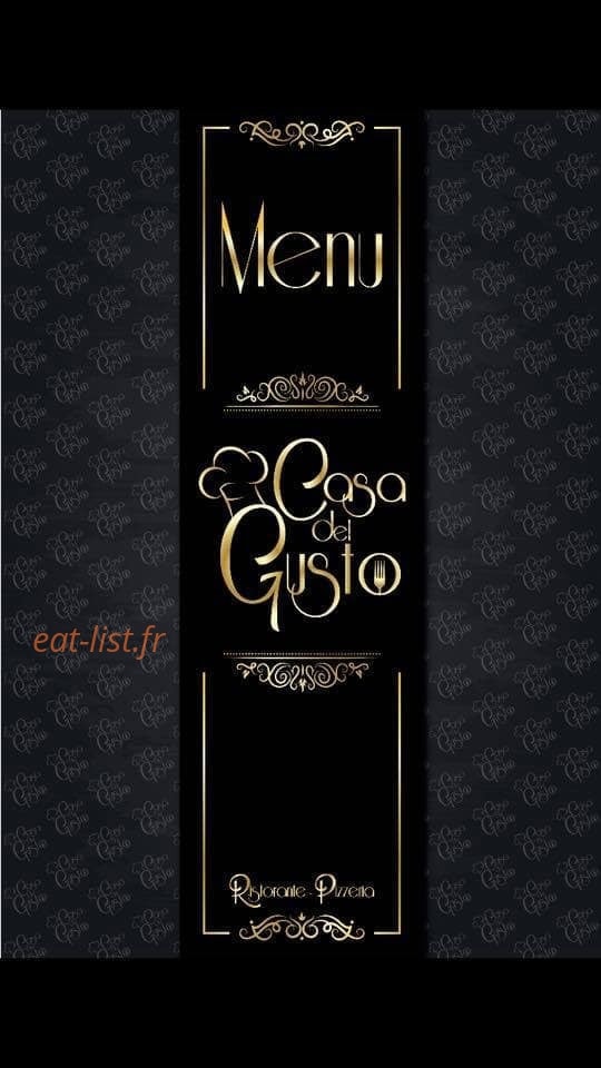Casa Del gusto — carte page 1