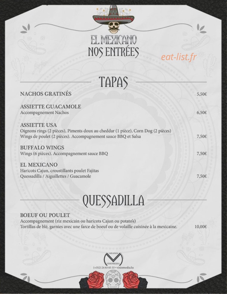 El Mexicano — carte page 2