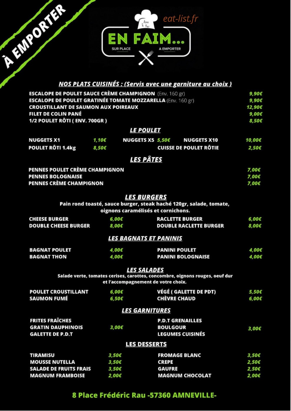 En Faim — carte page 1