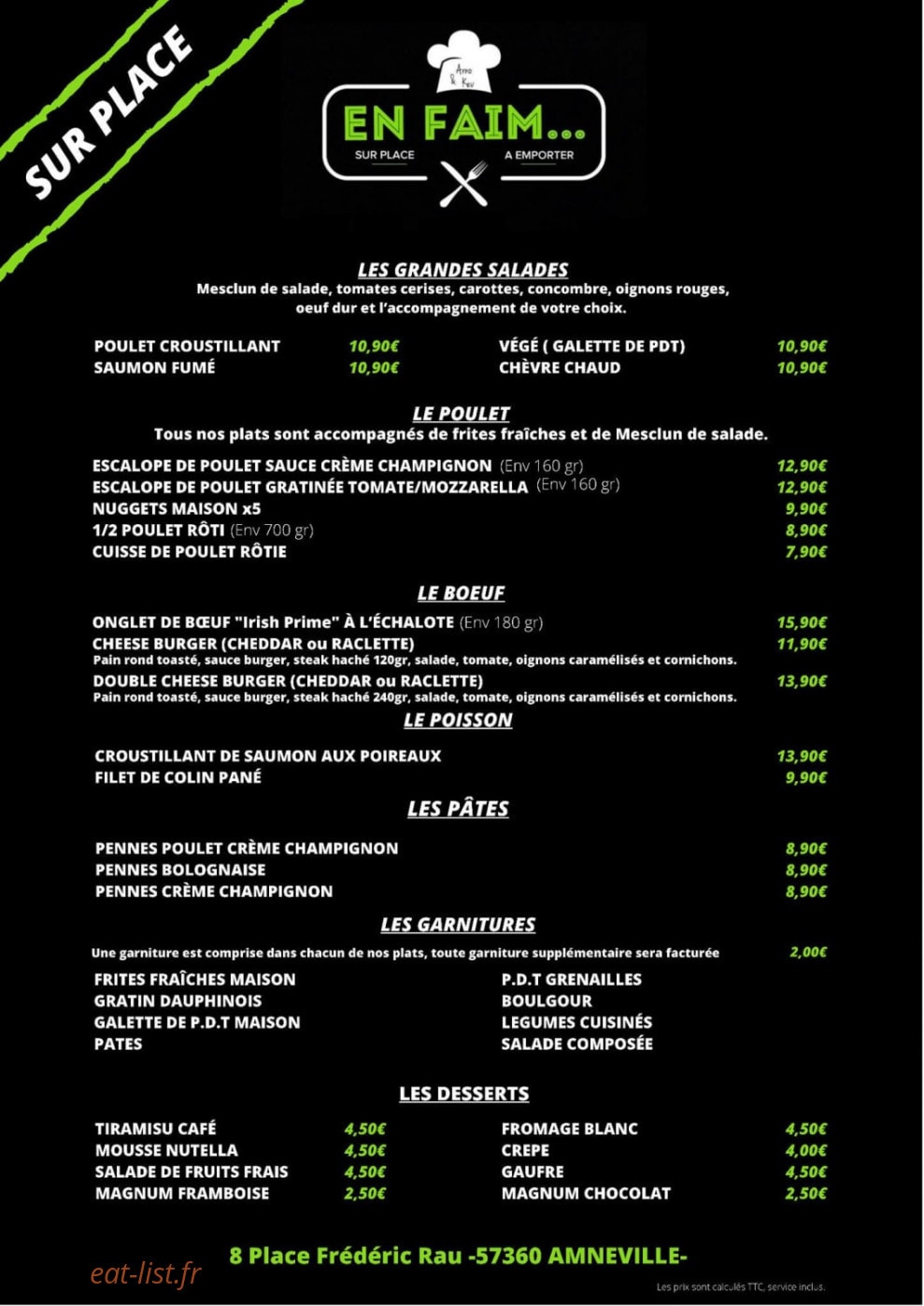 En Faim — carte page 2