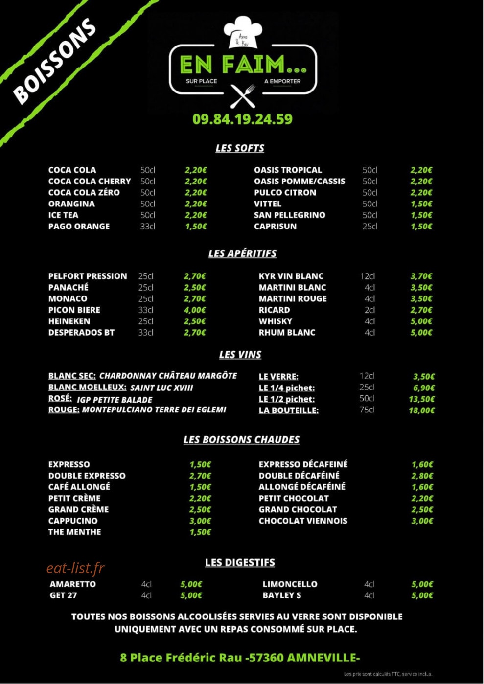 En Faim — carte page 3