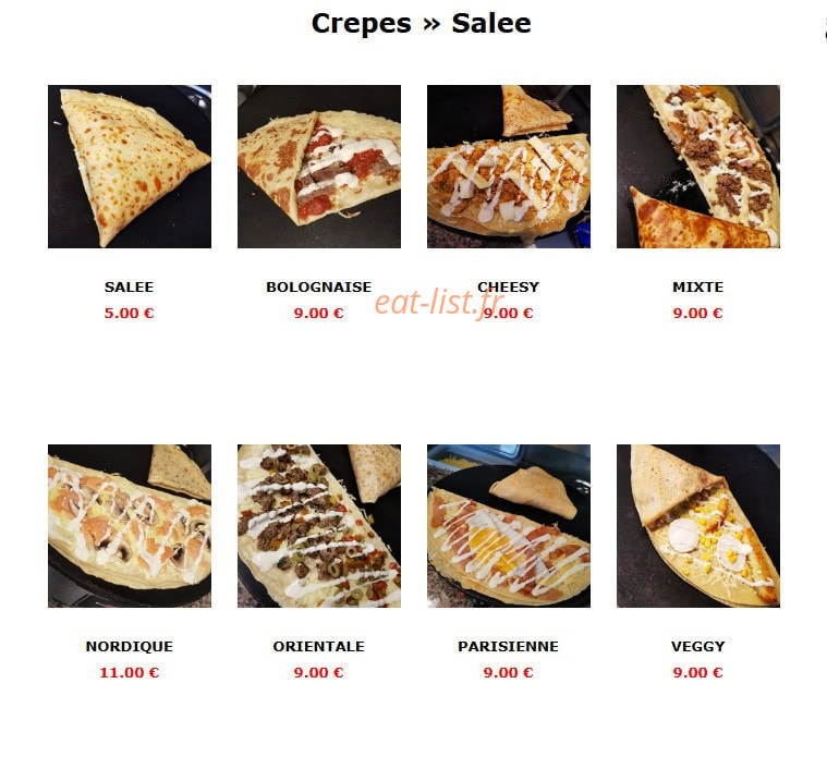 Five Star Food — carte page 11