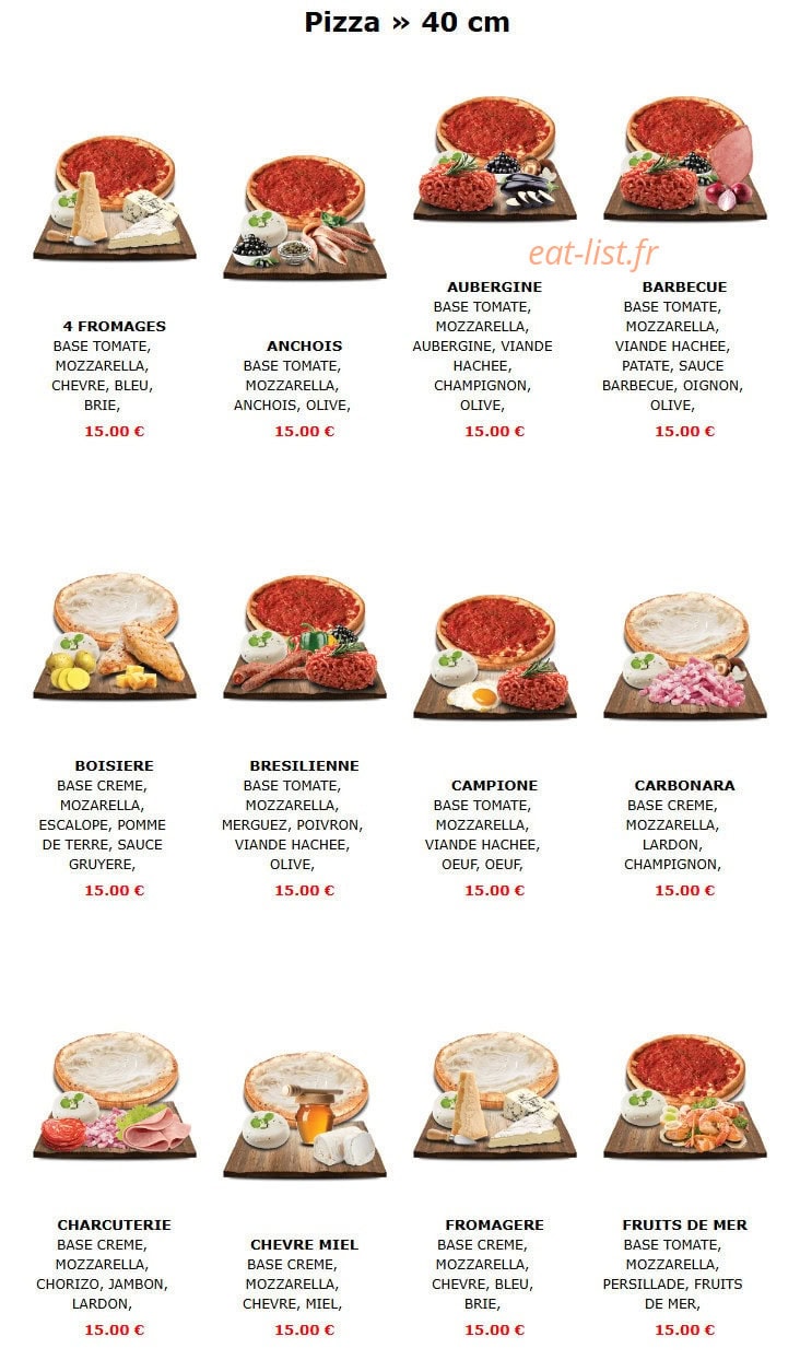 Five Star Food — carte page 3