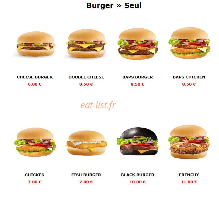 Five Star Food — carte page 5