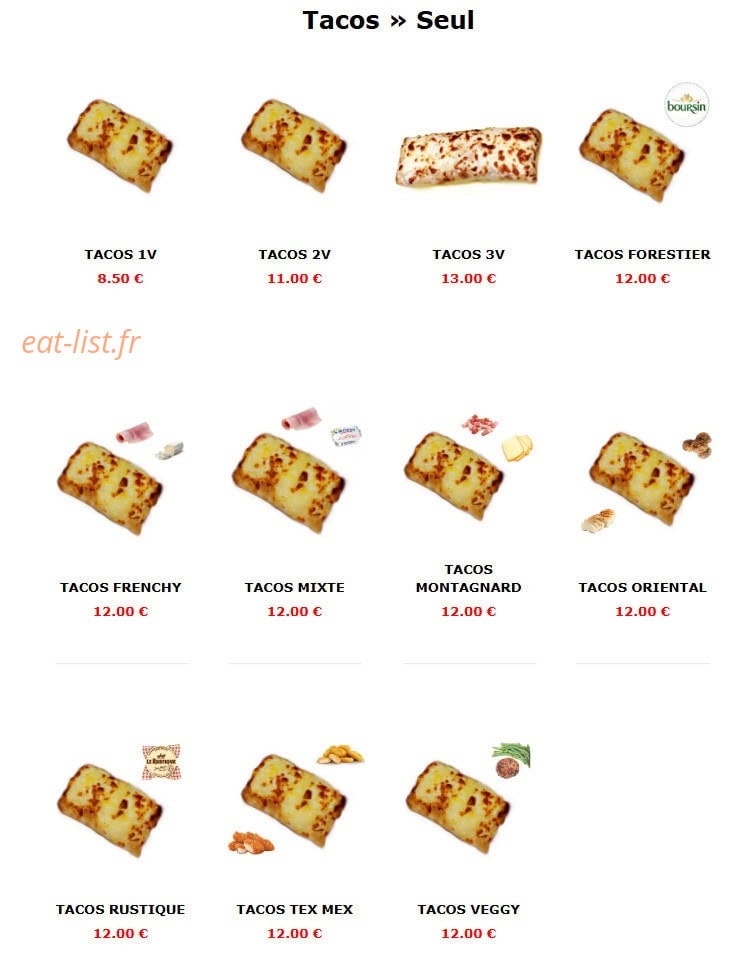 Five Star Food — carte page 9