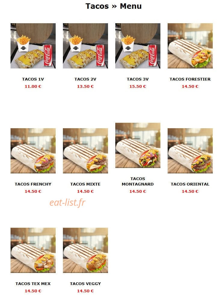 Five Star Food — carte page 10