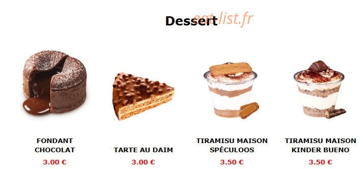 Five Star Food — carte page 15