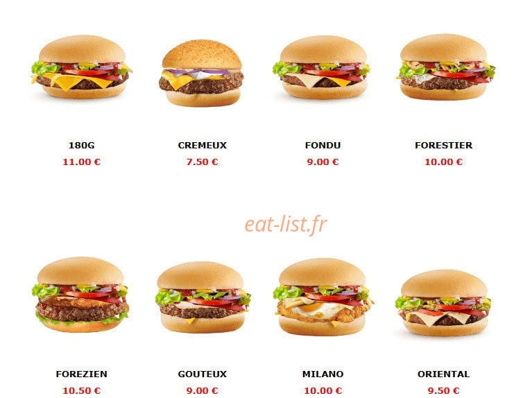 Five Star Food — carte page 6