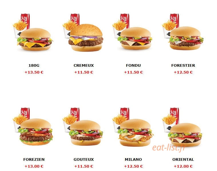 Five Star Food — carte page 8