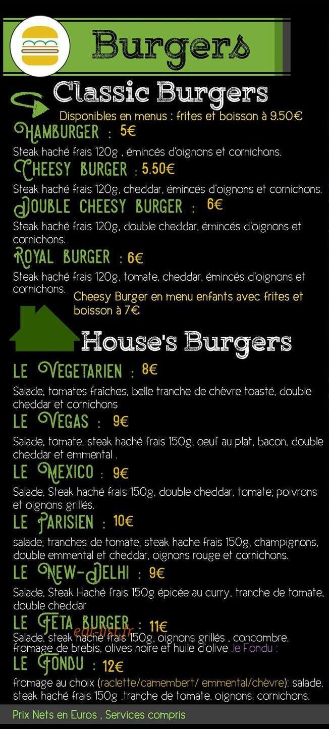 Fresh Food — carte page 1
