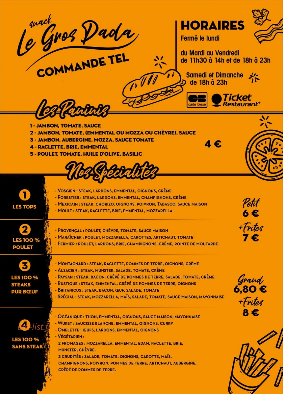Le Gros Dada — carte page 1