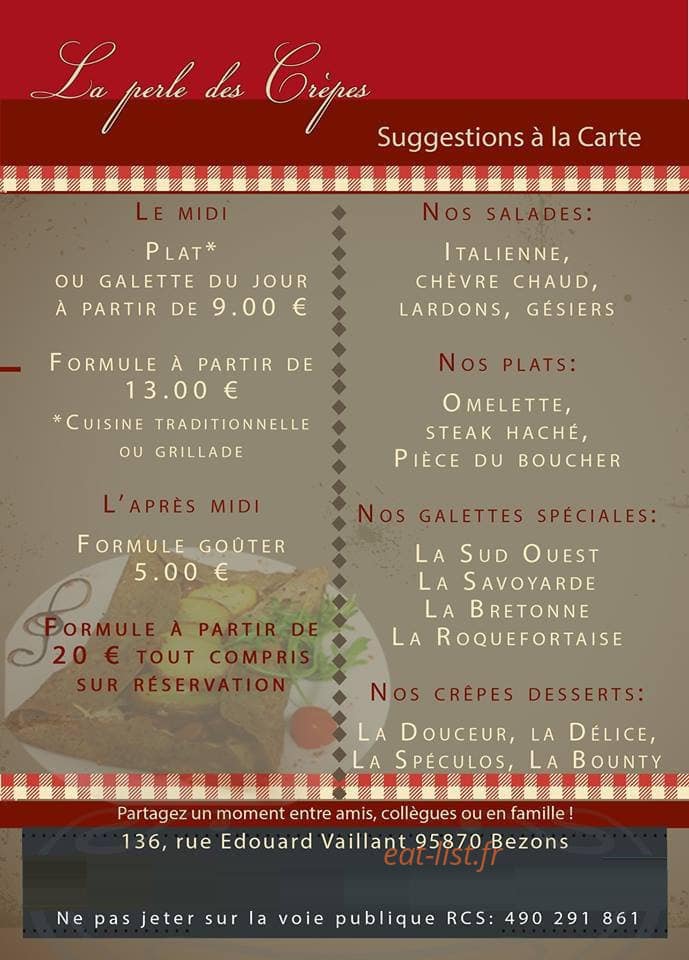 La Perle des Crêpes — carte page 2
