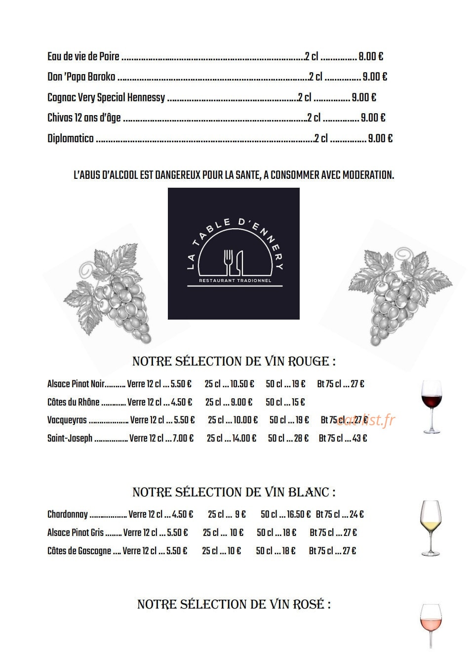 La Table d'Ennery — carte page 9