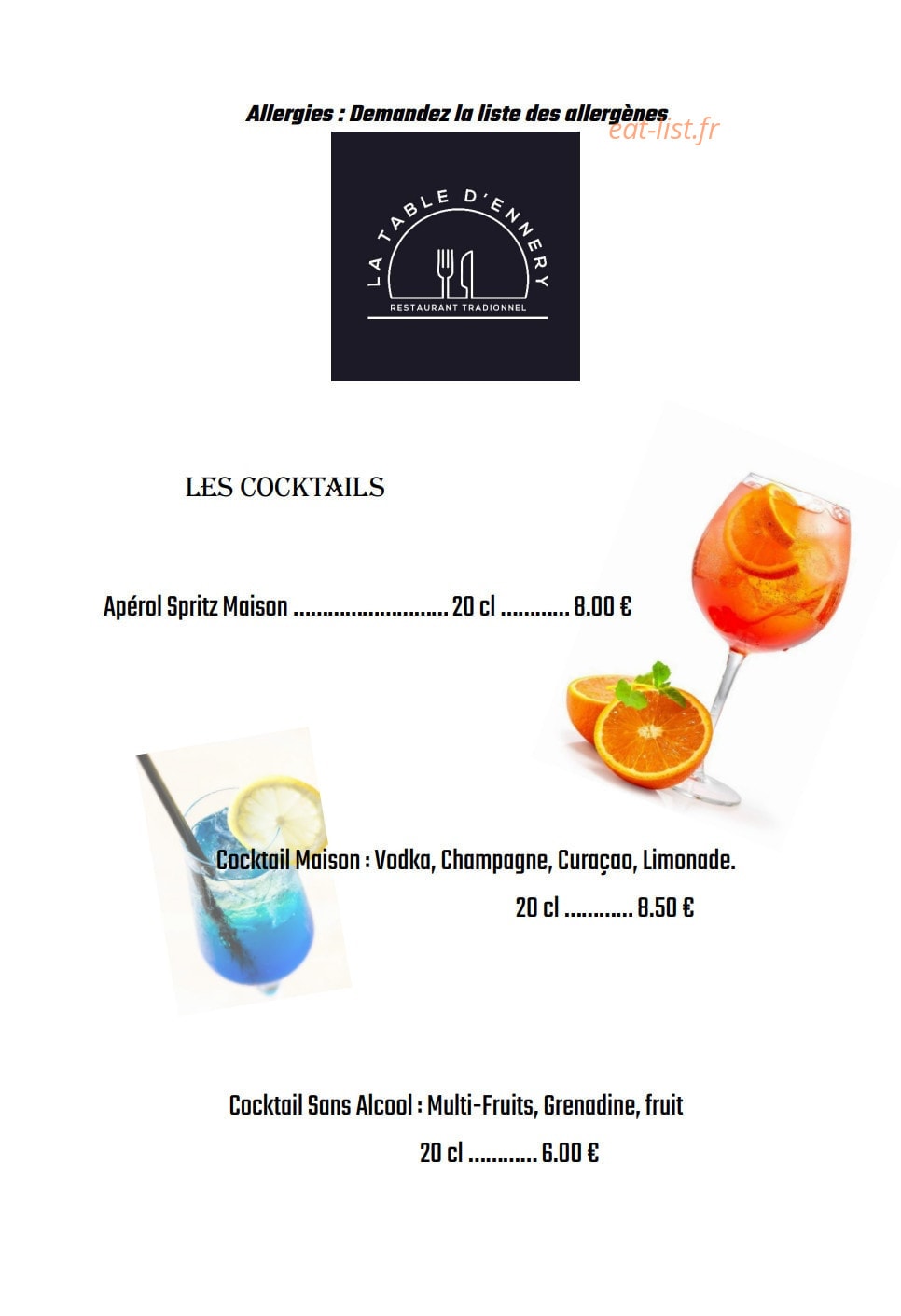 La Table d'Ennery — carte page 7