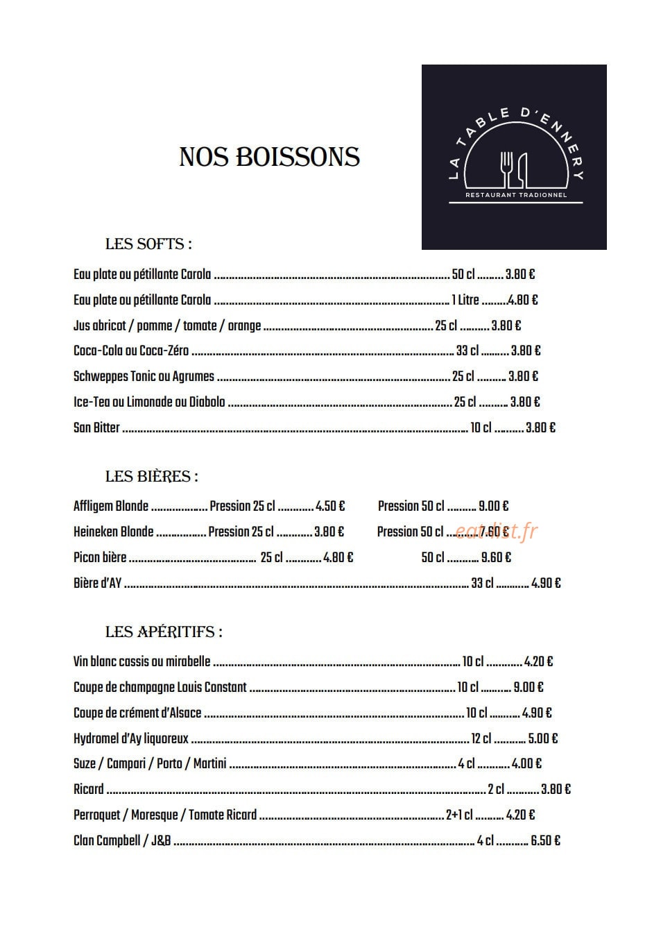 La Table d'Ennery — carte page 6