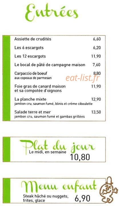 La pomme rôtie — carte page 1