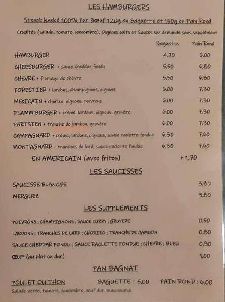 Le Snack de Mami Poulou — carte page 4