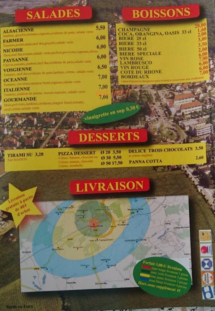 Salva Pizza — carte page 4