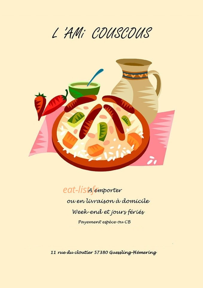 L' Ami couscous — carte page 1