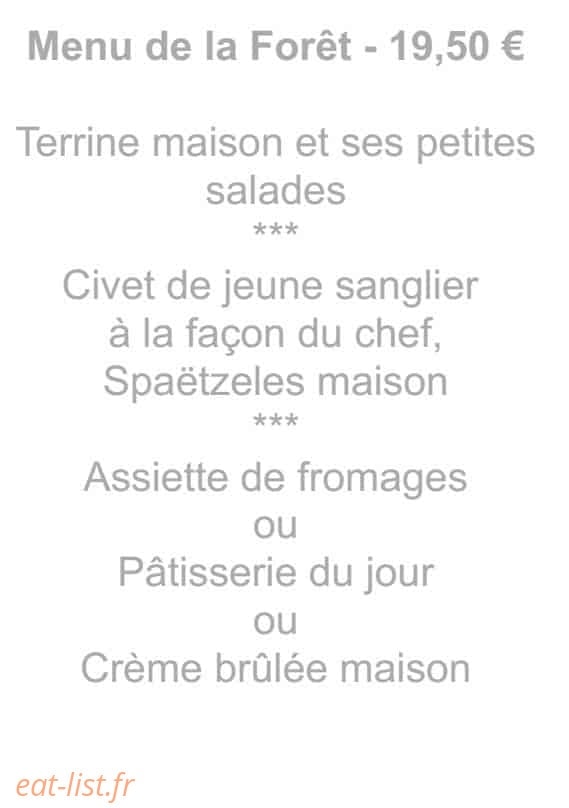 Restaurant Altenburger — carte page 1