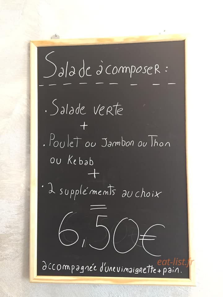 Bistrot du bien-être — carte page 1