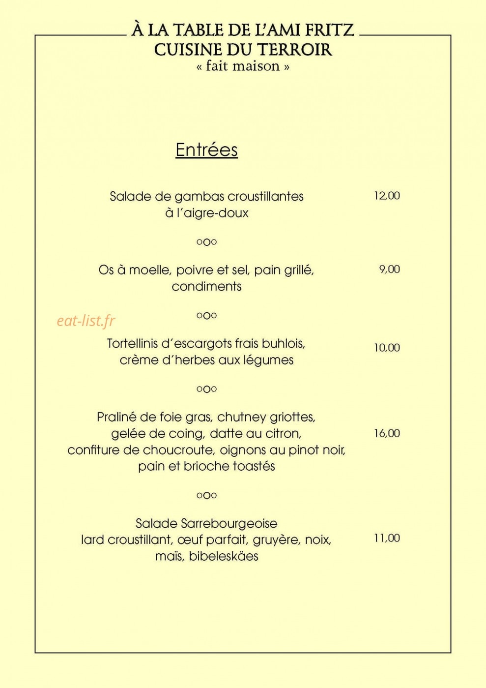 Chez L'Ami Fritz — carte page 4