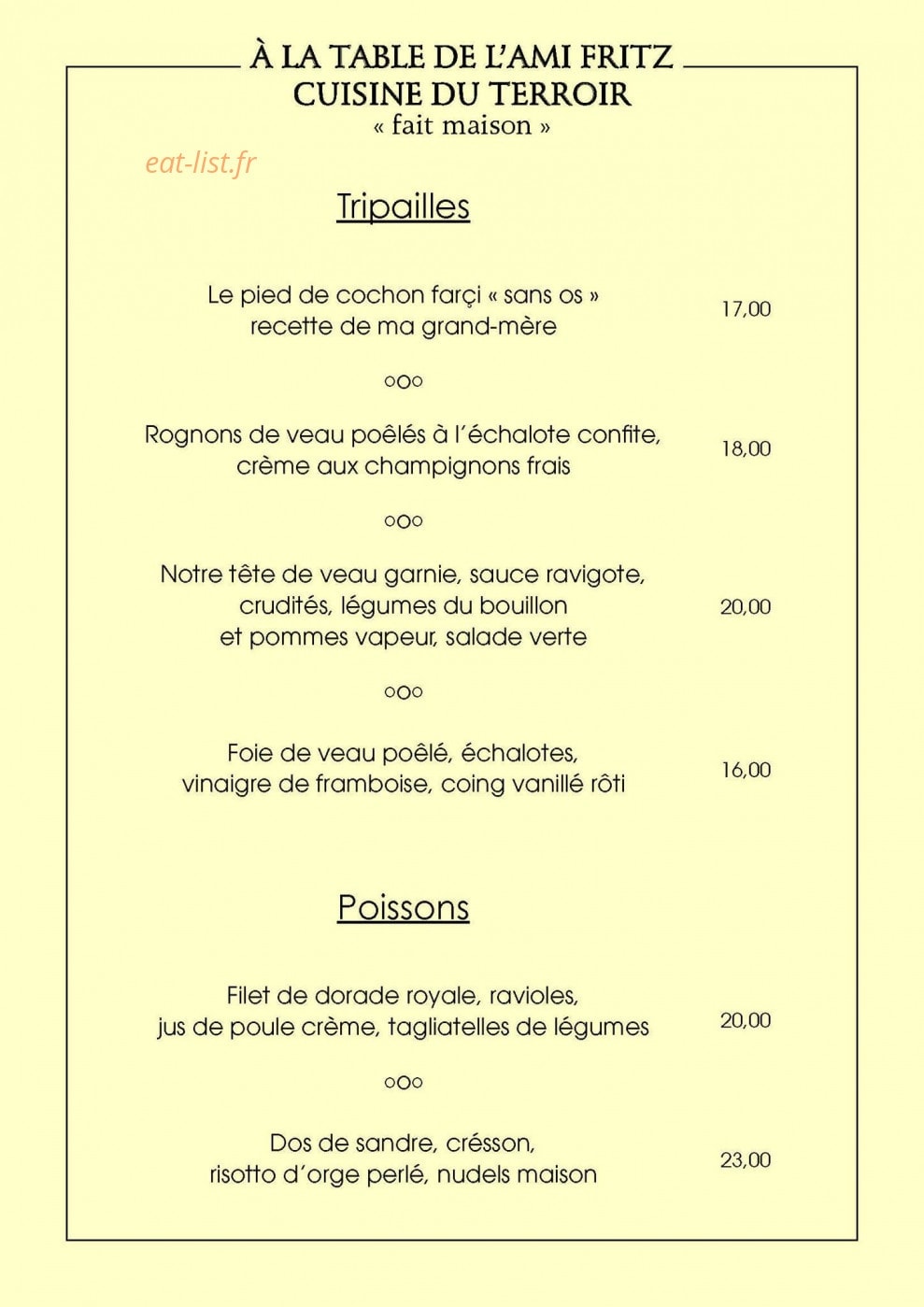Chez L'Ami Fritz — carte page 5