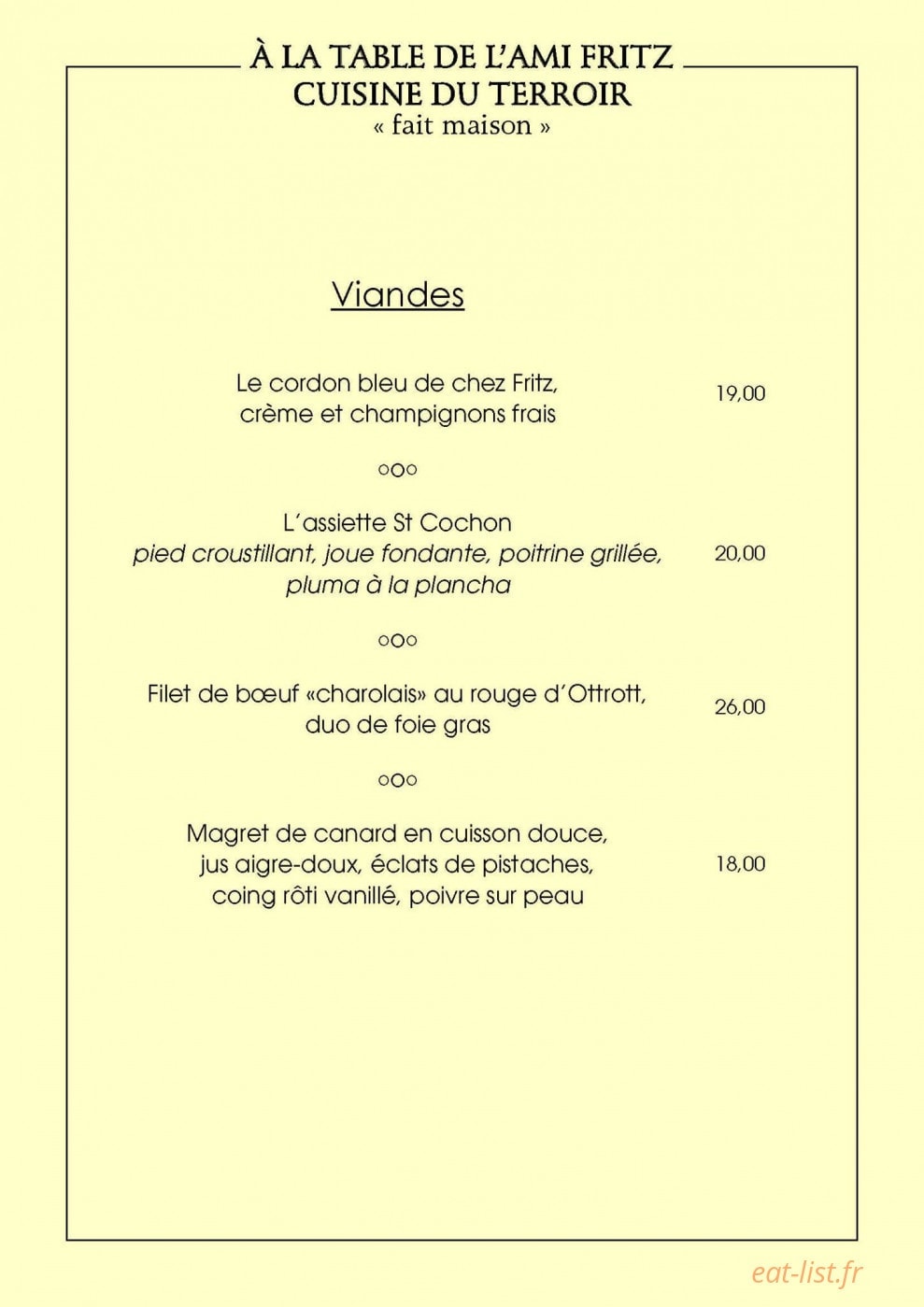 Chez L'Ami Fritz — carte page 3