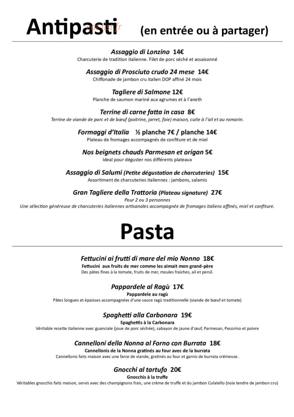 Nonna Maria — carte page 1