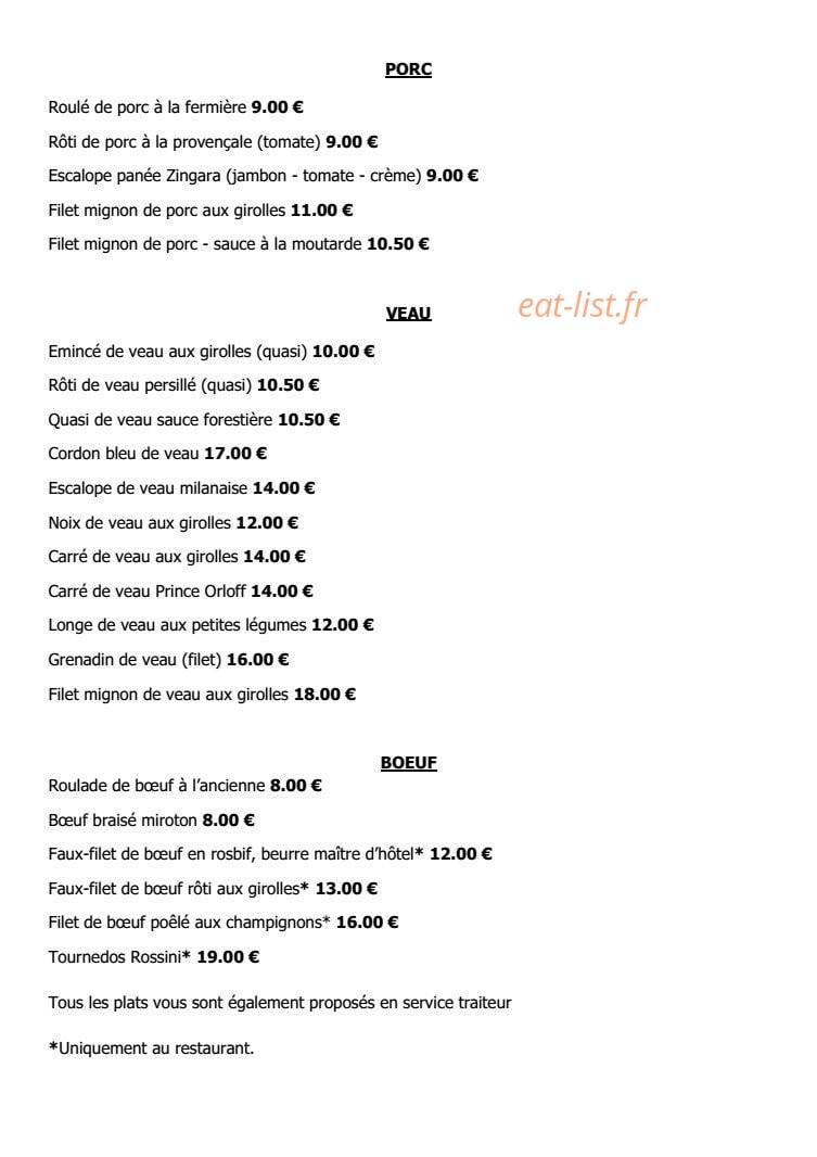 Café Restaurant du Coin — carte page 5
