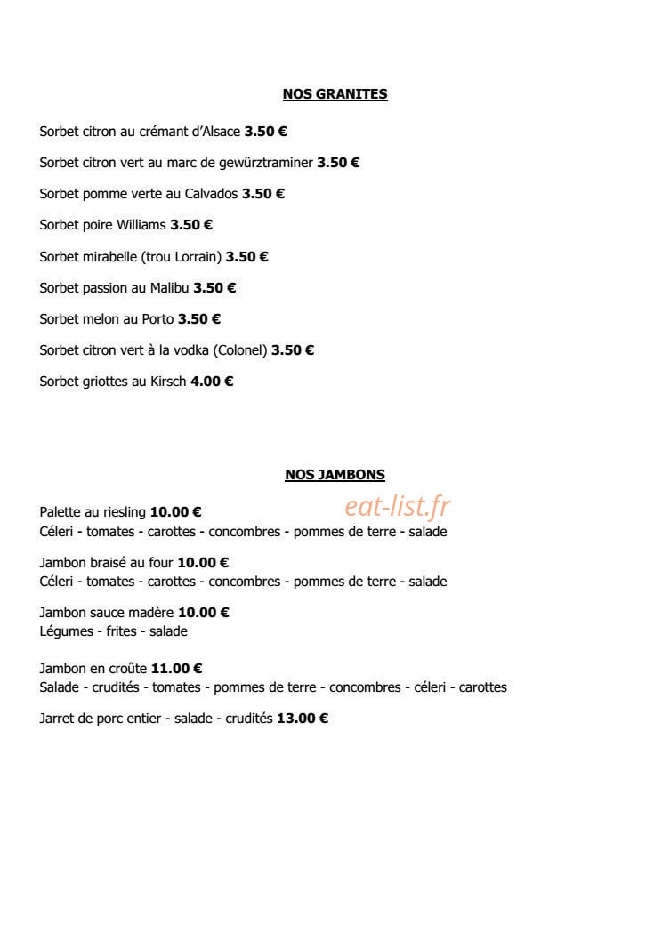 Café Restaurant du Coin — carte page 4