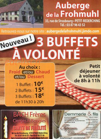 Auberge de la Frohmuhl — carte page 3