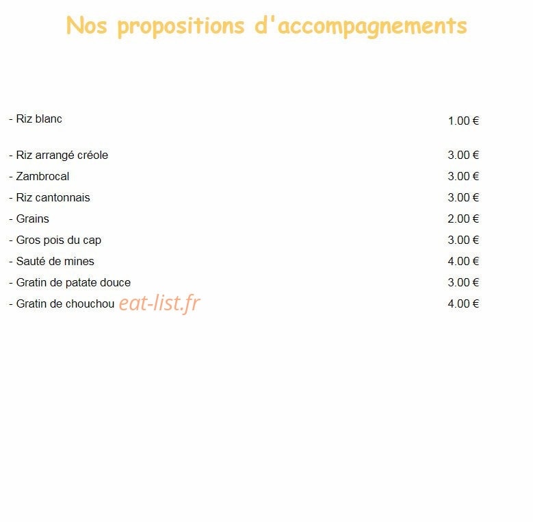 La Maison Créole — carte page 5