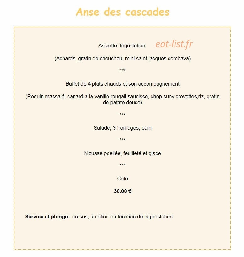 La Maison Créole — carte page 10
