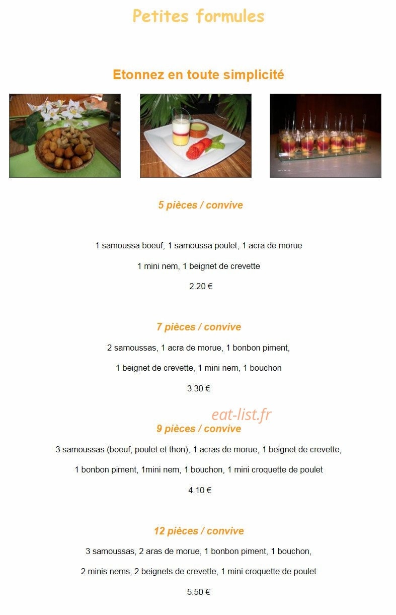 La Maison Créole — carte page 12