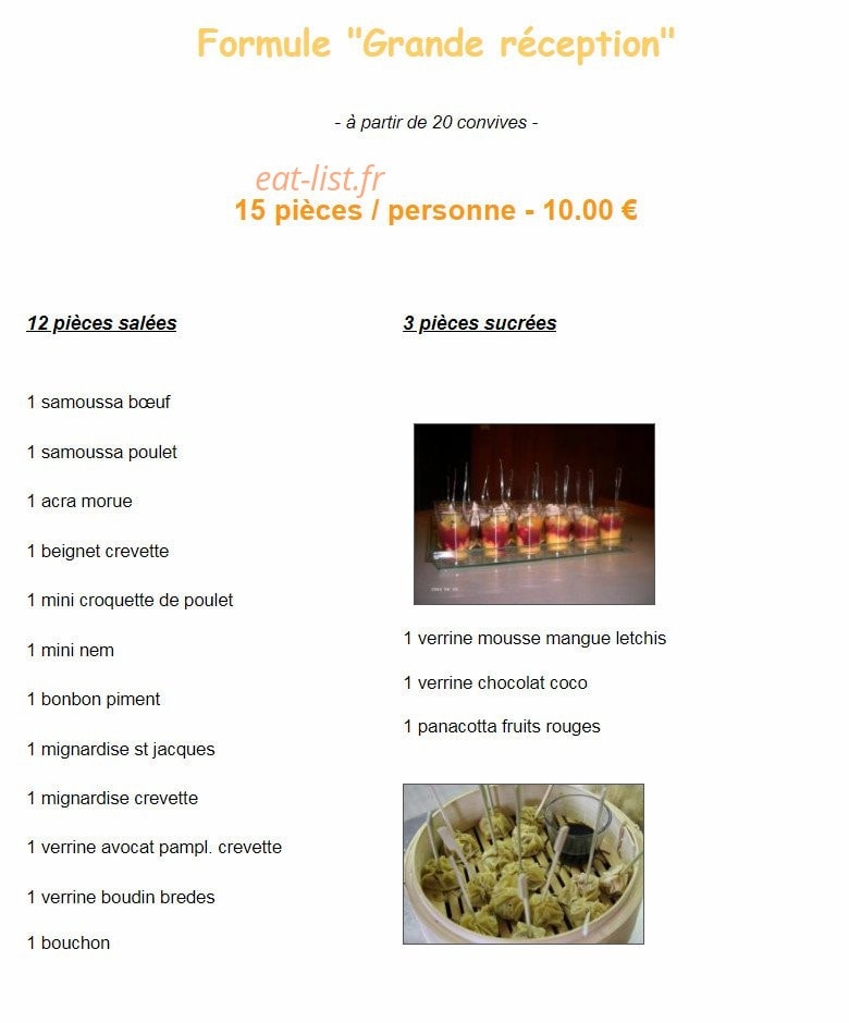 La Maison Créole — carte page 15