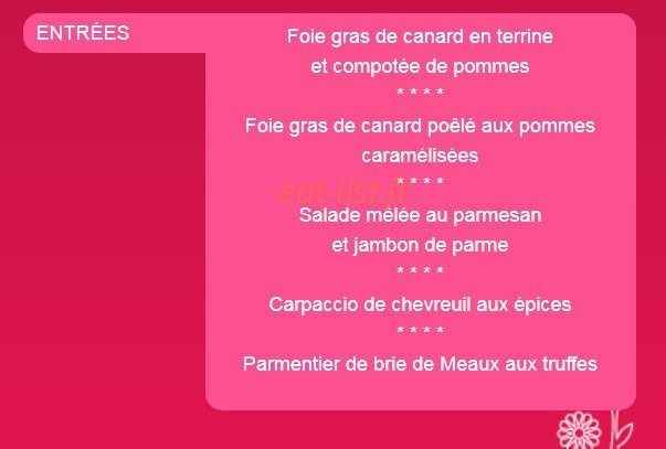 La Fleur De Sel — carte page 1