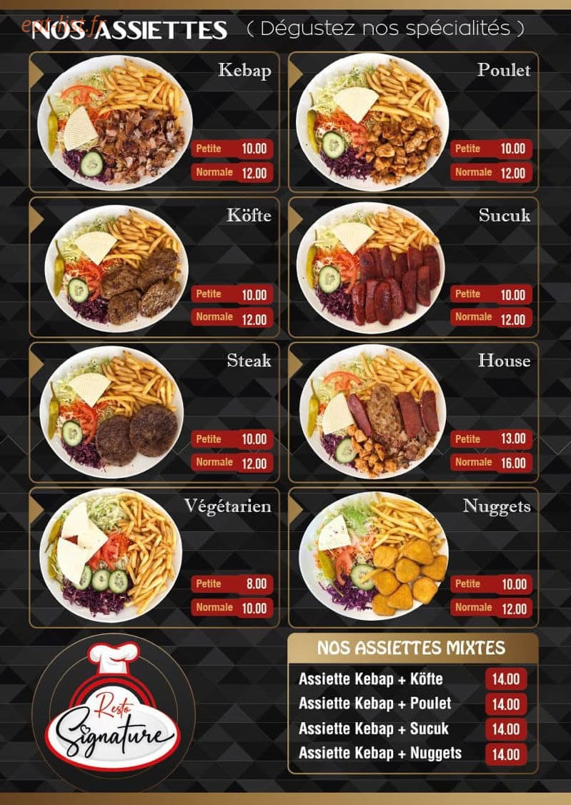 Resto Signature — carte page 2