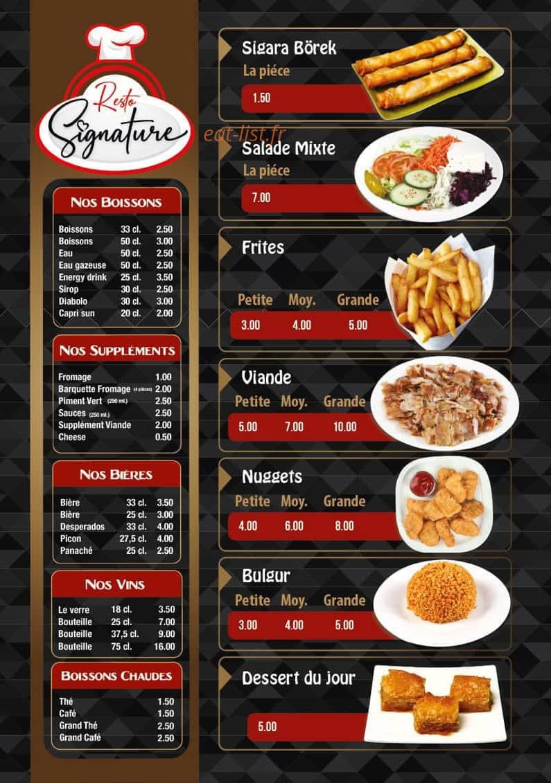 Resto Signature — carte page 4