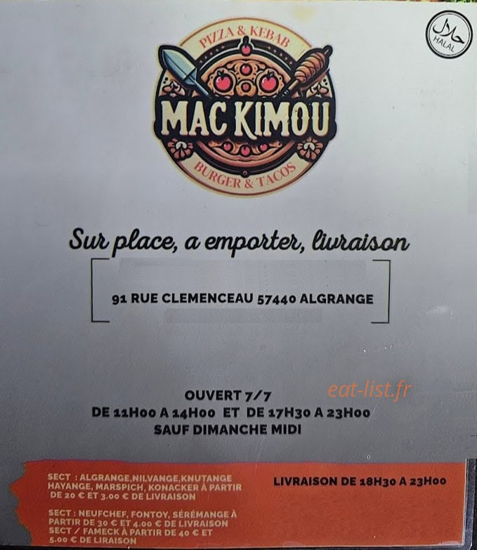 Mac kimou — carte page 1