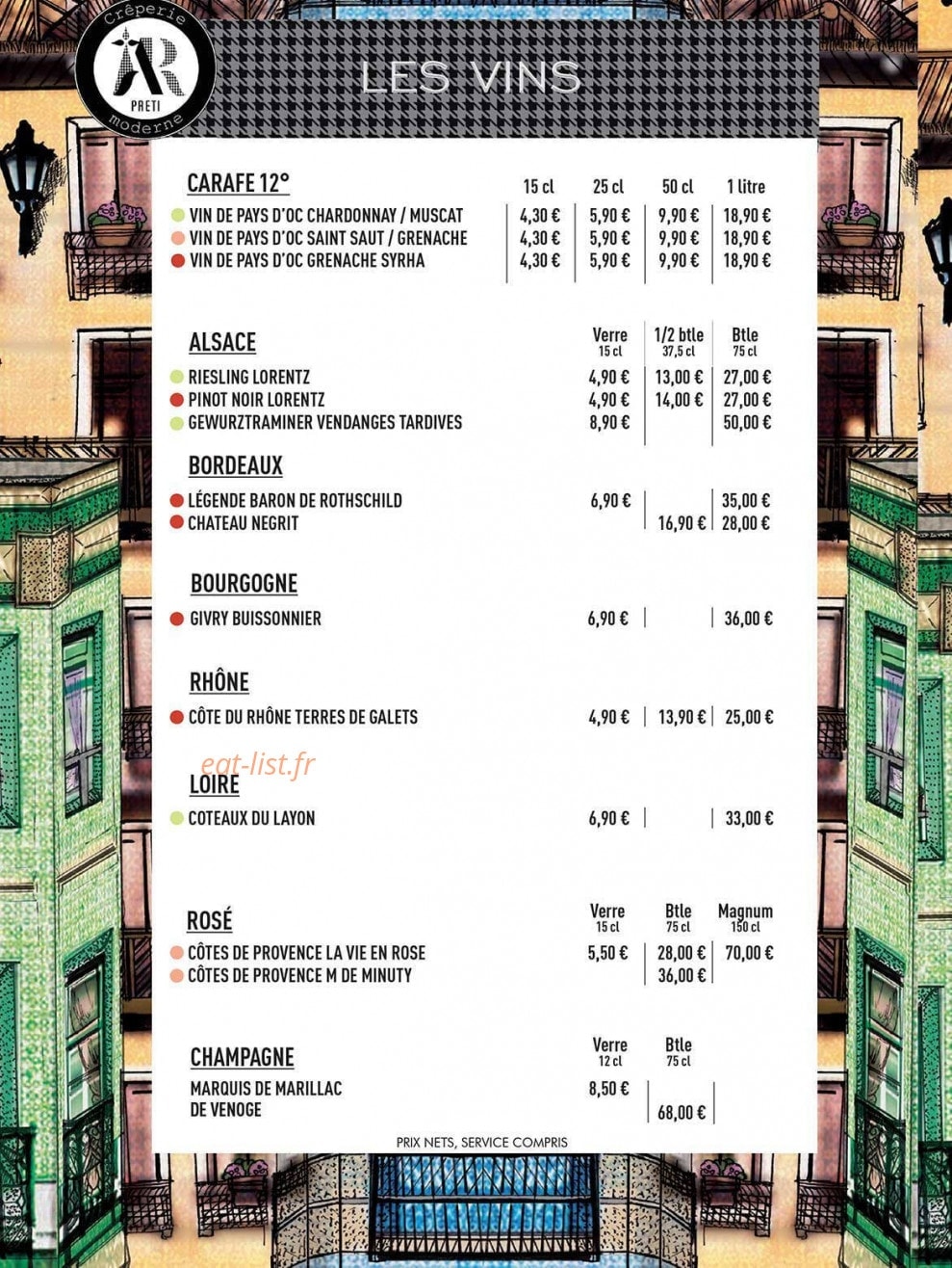 Ar preti- crêperie moderne  B'est — carte page 10
