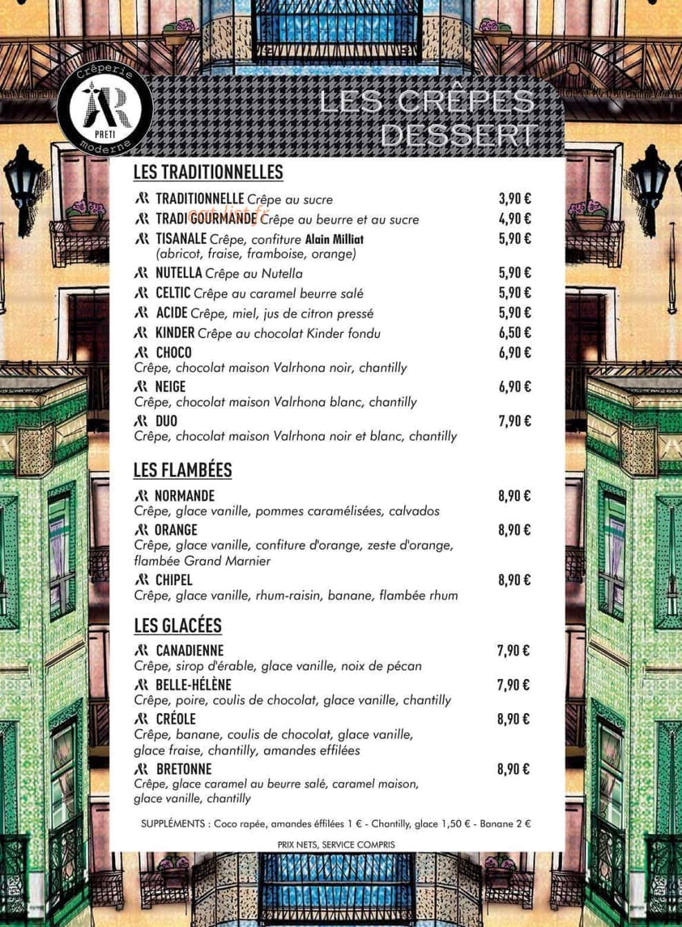 Ar preti- crêperie moderne  B'est — carte page 6